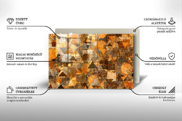 Krájecí prkénko skleněné Vzor bezešvé geometrických obrazců