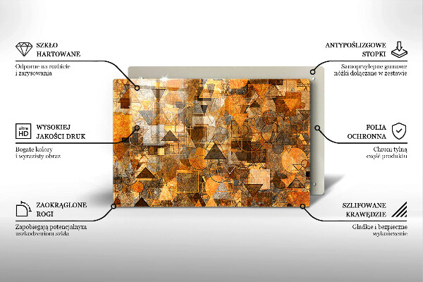 Krájecí prkénko skleněné Vzor bezešvé geometrických obrazců