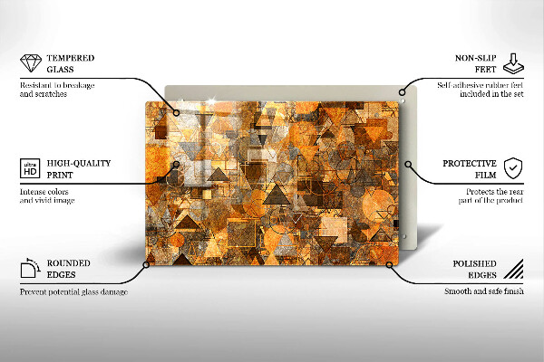 Krájecí prkénko skleněné Vzor bezešvé geometrických obrazců