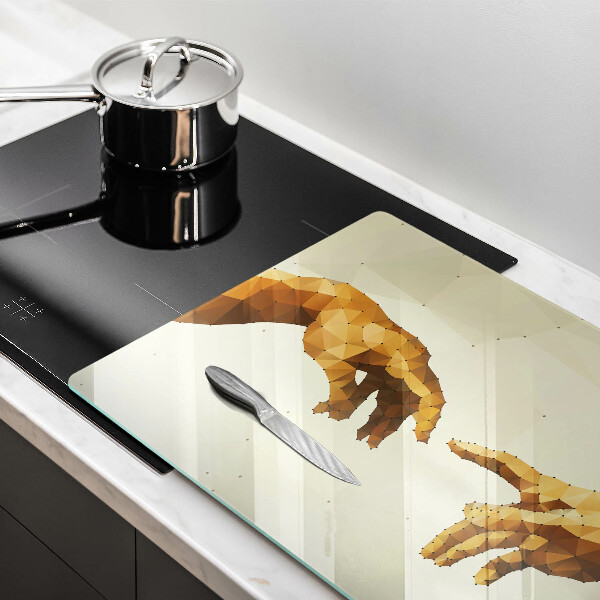 Skleněná deska do kuchyně Stvoření adamových rukou