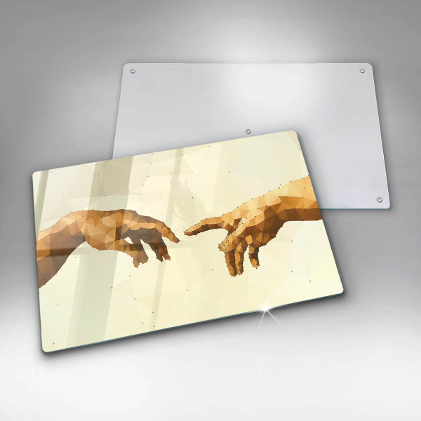 Skleněná deska do kuchyně Stvoření adamových rukou