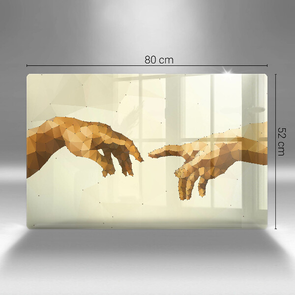 Skleněná deska do kuchyně Stvoření adamových rukou