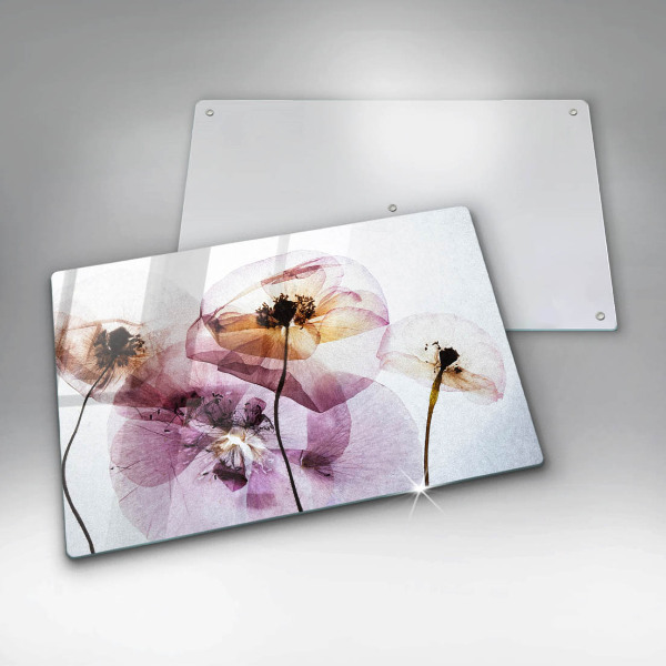 Krájecí prkénko skleněné Jemné květiny