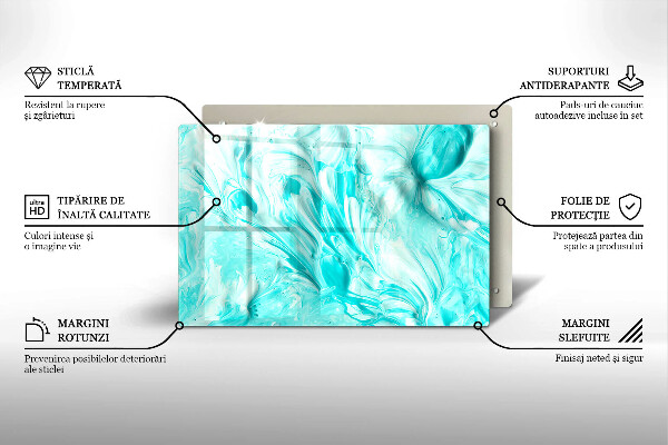 Krájecí prkénko skleněné Abstrakce barvy