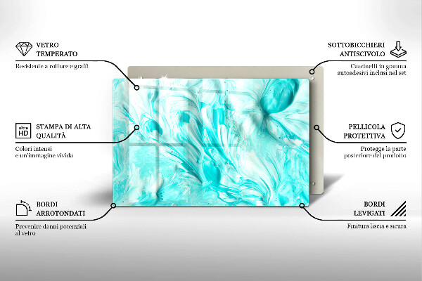Krájecí prkénko skleněné Abstrakce barvy