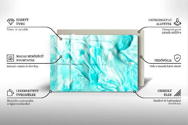 Krájecí prkénko skleněné Abstrakce barvy