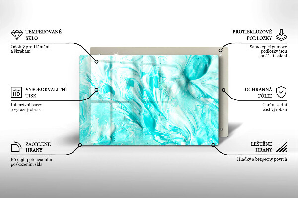 Krájecí prkénko skleněné Abstrakce barvy