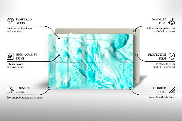 Krájecí prkénko skleněné Abstrakce barvy