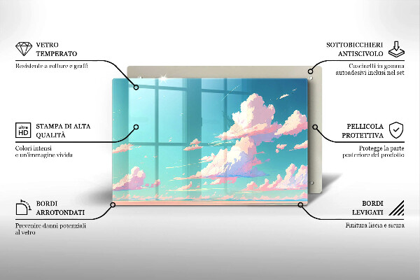 Krájecí prkénko skleněné Pohádkové nebe