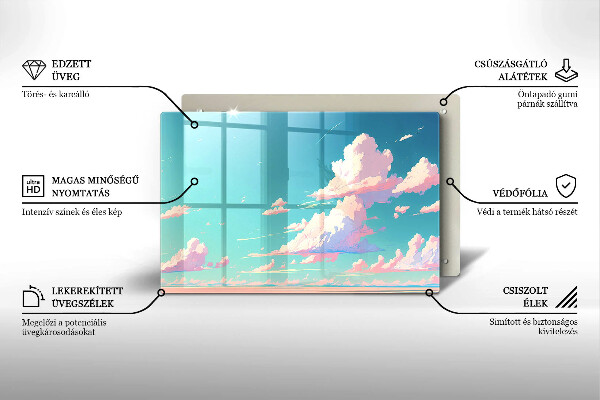 Krájecí prkénko skleněné Pohádkové nebe