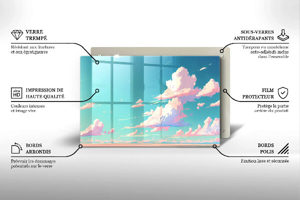 Krájecí prkénko skleněné Pohádkové nebe