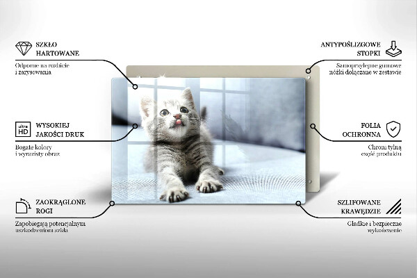 Skleněná deska do kuchyně Malé roztomilé kotě