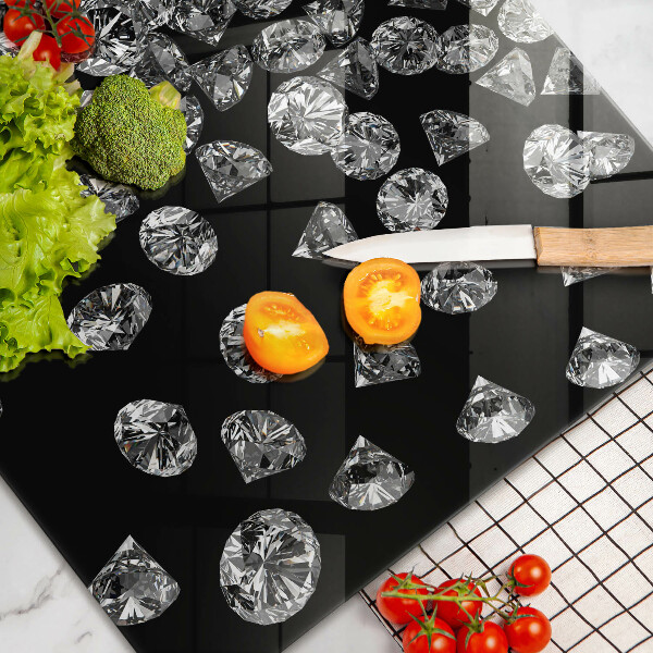 Skleněná deska do kuchyně Diamanty diamanty