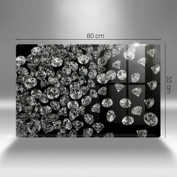 Skleněná deska do kuchyně Diamanty diamanty