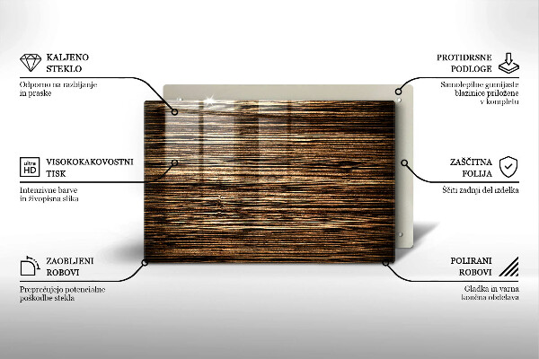 Skleněná deska do kuchyně Textura dřeva