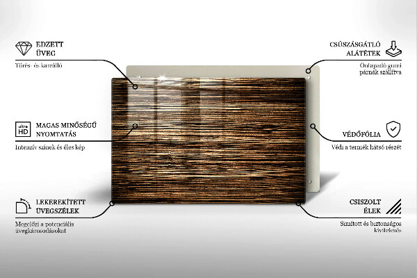 Skleněná deska do kuchyně Textura dřeva