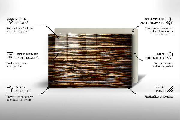 Skleněná deska do kuchyně Textura dřeva