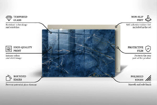 Krájecí prkénko skleněné Textura mramorového kamene