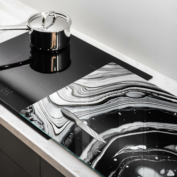 Krájecí prkénko skleněné Inkoustová abstrakce