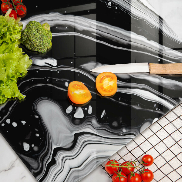 Krájecí prkénko skleněné Inkoustová abstrakce