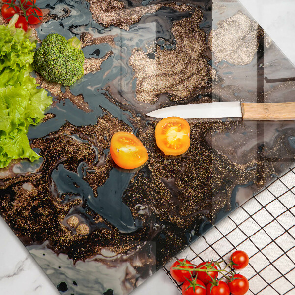 Krájecí prkénko skleněné Zlatá skalní struktura