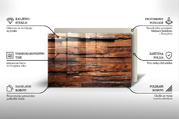 Krájecí prkénko skleněné Dekorativní dřevěné desky