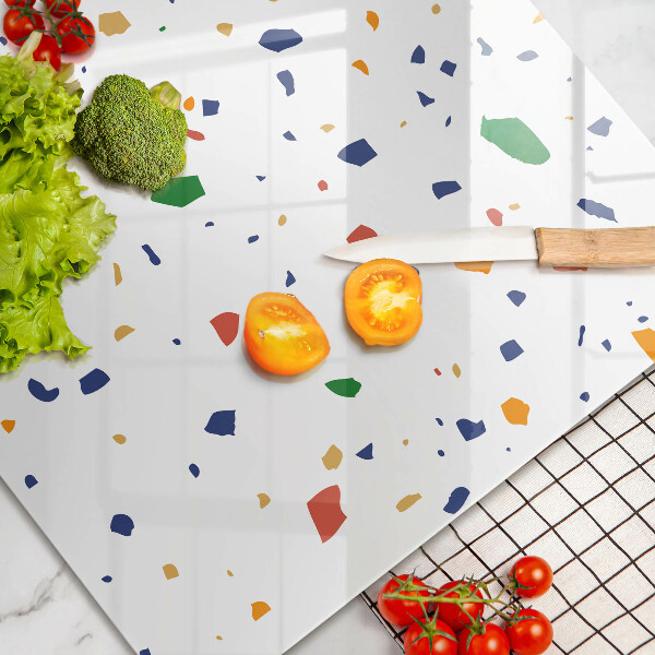 Skleněná deska do kuchyně Barevná kamenina