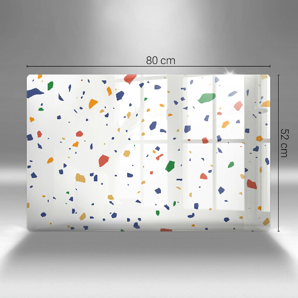 Skleněná deska do kuchyně Barevná kamenina