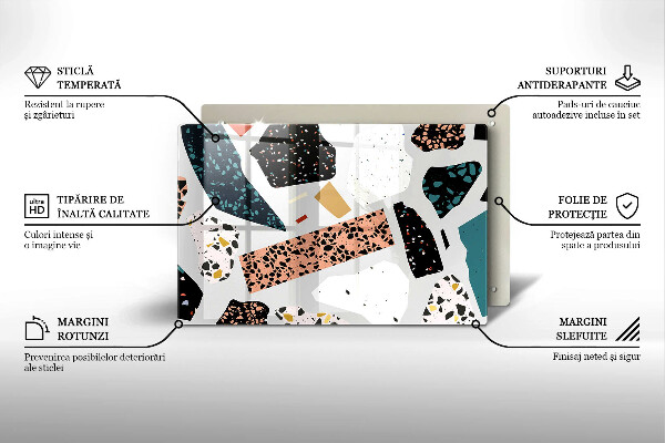 Skleněná deska do kuchyně Kamenina