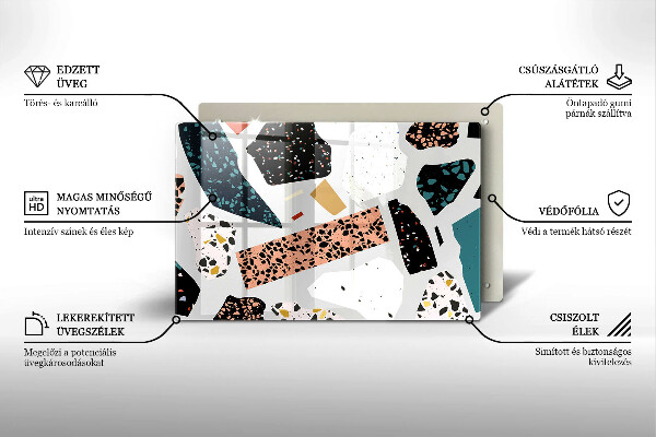 Skleněná deska do kuchyně Kamenina