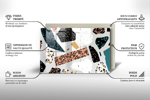 Skleněná deska do kuchyně Kamenina