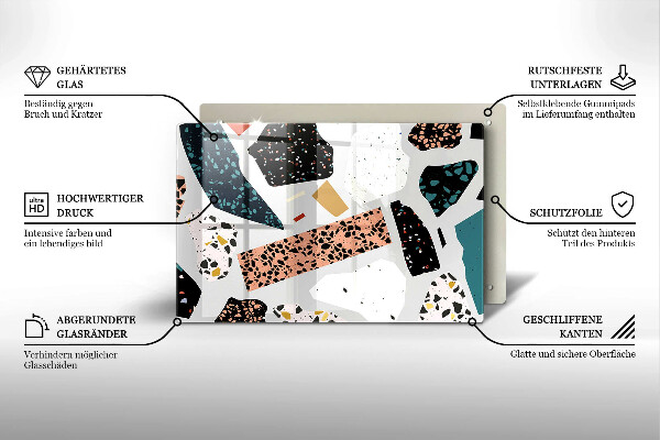 Skleněná deska do kuchyně Kamenina