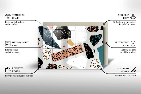 Skleněná deska do kuchyně Kamenina