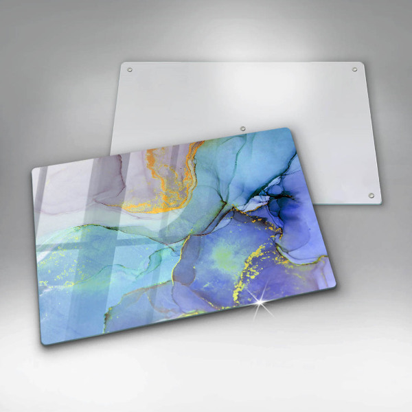 Skleněná deska do kuchyně Prasklý zlatý kámen