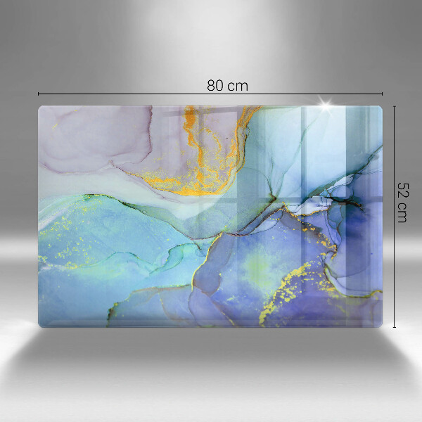 Skleněná deska do kuchyně Prasklý zlatý kámen