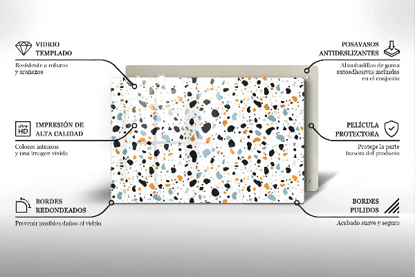 Skleněná deska do kuchyně Dekorativní kamenina