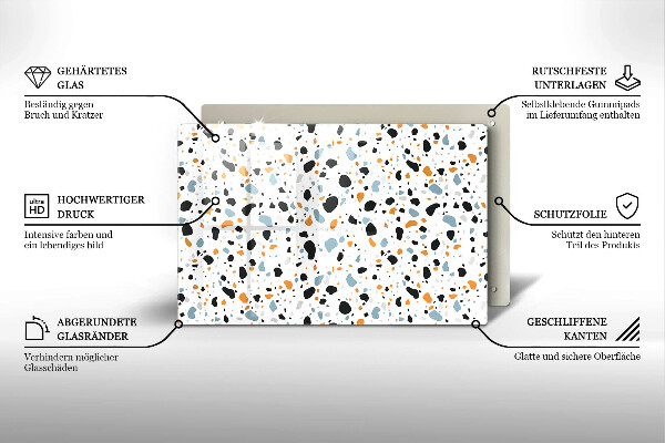 Skleněná deska do kuchyně Dekorativní kamenina