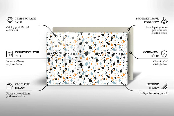 Skleněná deska do kuchyně Dekorativní kamenina