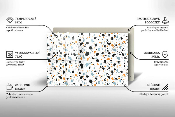 Skleněná deska do kuchyně Dekorativní kamenina
