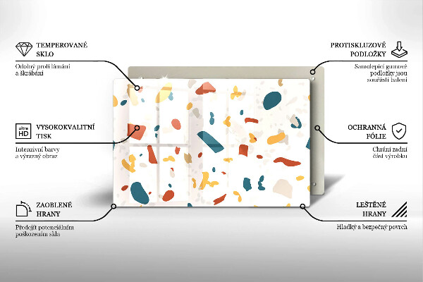 Skleněná deska do kuchyně Dekorativní kamenina