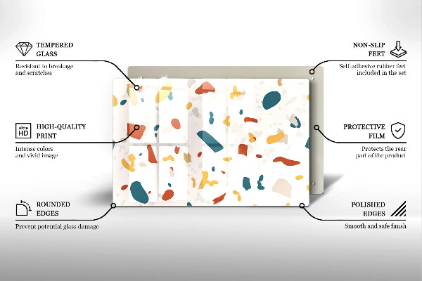Skleněná deska do kuchyně Dekorativní kamenina