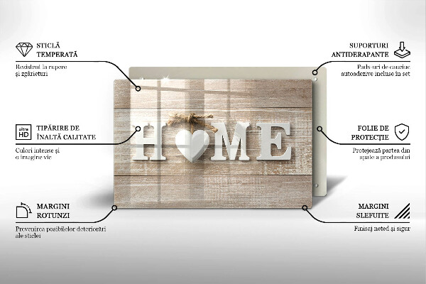 Skleněná deska do kuchyně Home