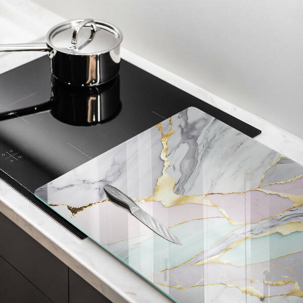 Krájecí prkénko skleněné Pastelový mramor