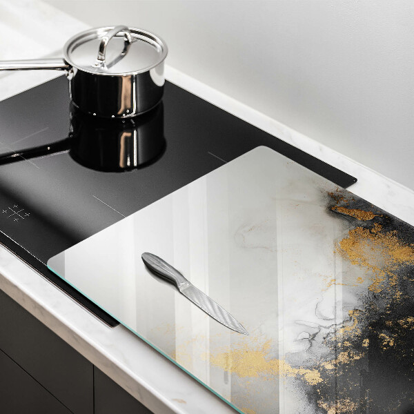 Krájecí prkénko skleněné Abstrakce se zlatem