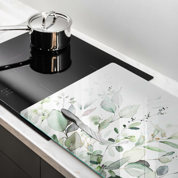 Krájecí prkénko skleněné Akvarel rostliny