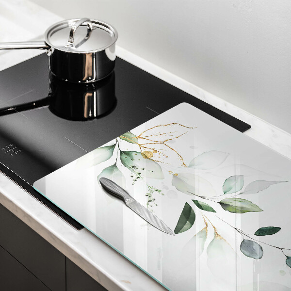 Krájecí prkénko skleněné Akvarel listy