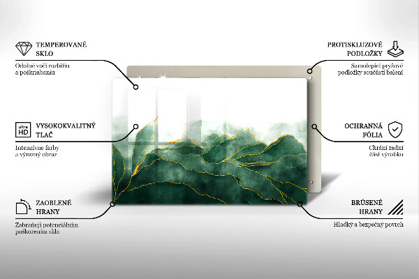 Krájecí prkénko skleněné Abstraktní příroda