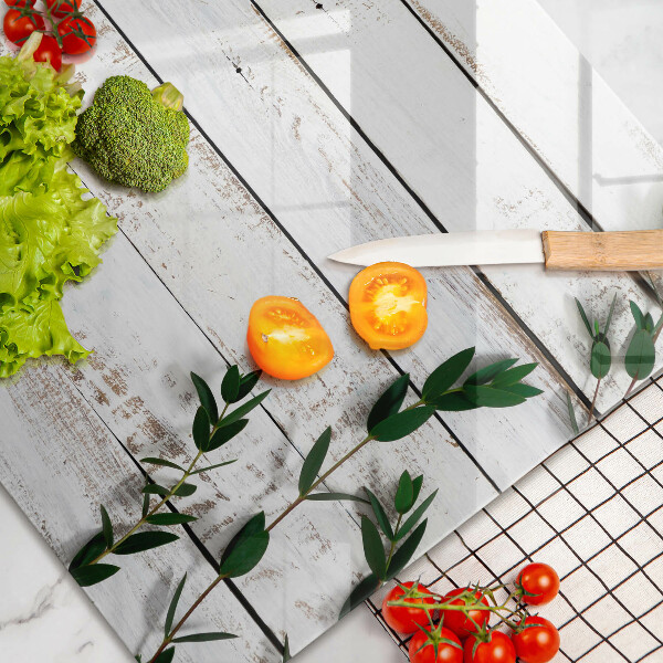 Krájecí prkénko skleněné Staré desky a listy