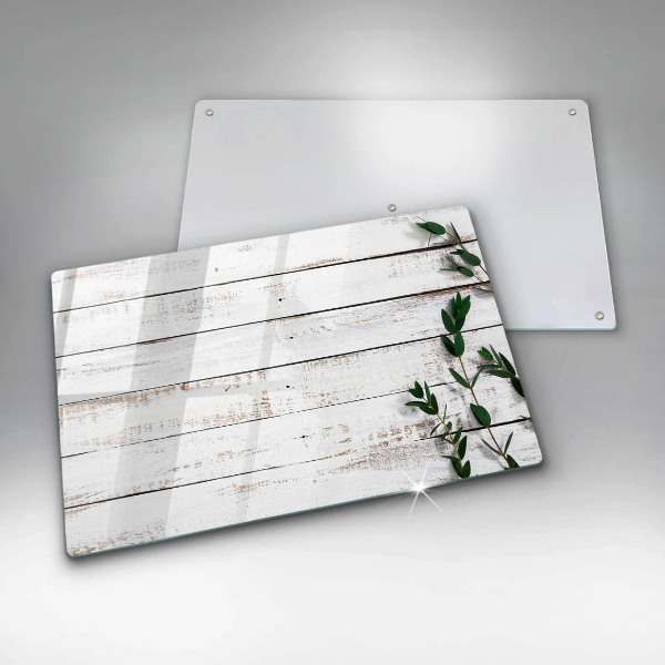 Krájecí prkénko skleněné Staré desky a listy