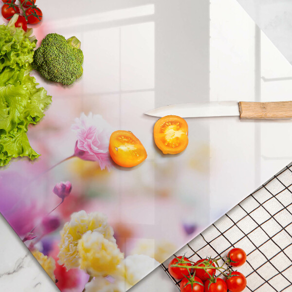 Krájecí prkénko skleněné Květinová louka